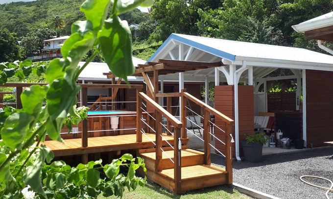 Desbonnes Casa | Bungalow tranquilo cerca de Deshaies
