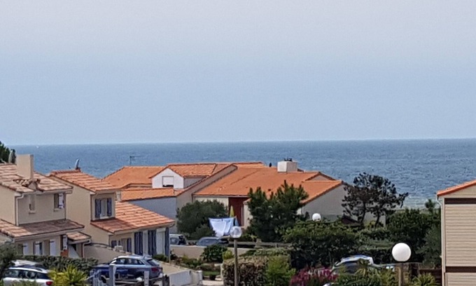 Saint-Michel-Chef-Chef Apartamento | Estudio tranquilo a 150 m de la playa y vistas al mar.