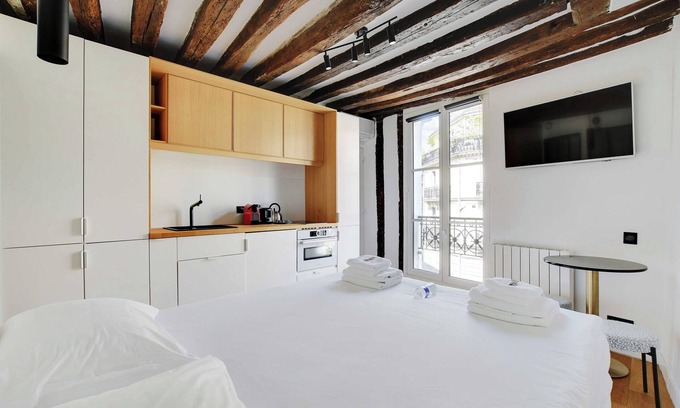 Saint-Gervais Apartamento | Quiet Studio for 2 People - Le Marais