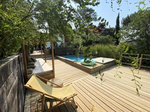 Soulac-sur-Mer Villa | Résidence 157-soulac Sur Mer - 157 - Maison de Charme de Style Basque avec Piscine Privée MAE-7391