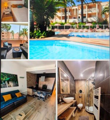 Golfe Juan Apartamento | Résidence de Vacances avec Piscine & Transat, à 2 minutes des plages - Bât n2