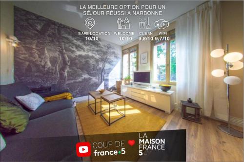 Centre Historique Apartamento | RétroMirabeau "Le Raspaïl" - 65m2 avec VUE - 2 CHAMBRES - 4 pers - COURS MIRABEAU HALLES GARE - EMPLACEMENT TOP - Chèques Vacances CONNECT
