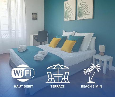 La Madeleine Apartamento | Rêve Bleu de Nice - Terrace - Beach & Tram 5 min