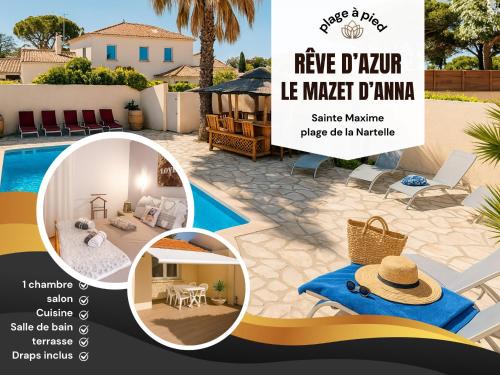 La Nartelle Casa | Rêve D'azur plage de la Nartelle, Mazet 35m2, parking, Piscine partagée, Terrasse BBQ & draps inclus