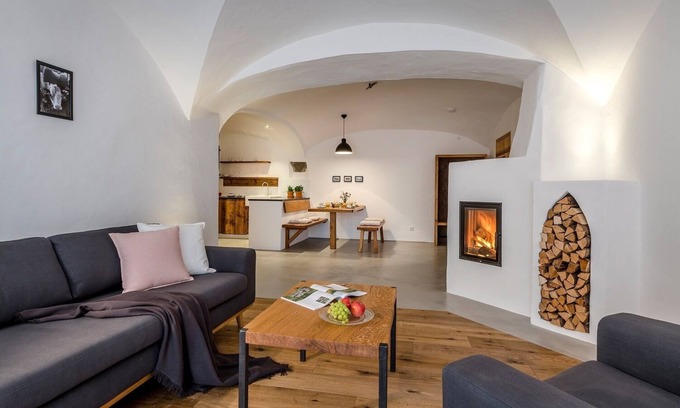 Eggstatt Apartamento | Cream room 76sqm, 2 bedrooms, fireplace, terrace