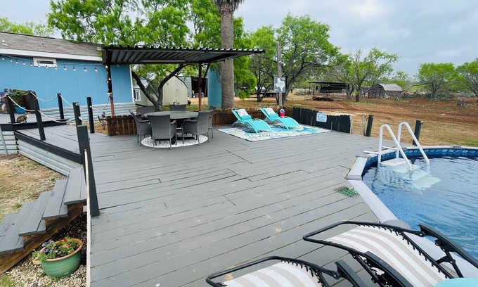 Pleasanton Casa | Ranch house, cottage, pool, deck, small basketball court, private gated entrance