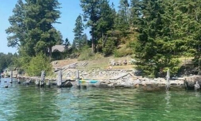 Woods Bay Casa | RARE FIND: Over 200' of Flathead Lake Lakefront with distinctive home