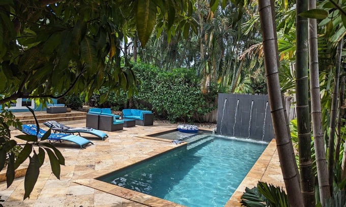 Poinsettia Heights Casa | Rated top 5% of homes. 3BR 3BA Private Oasis Home with Heated Salt Water Pool.
