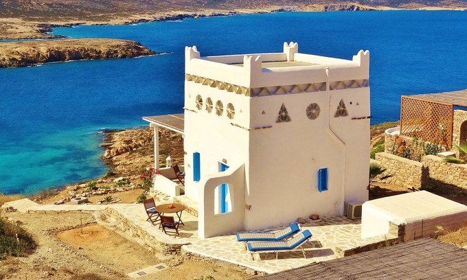 Antiparos Casa | Encantador, Cícladas típica casa de vacaciones con impresionantes vistas de 180 grados al mar