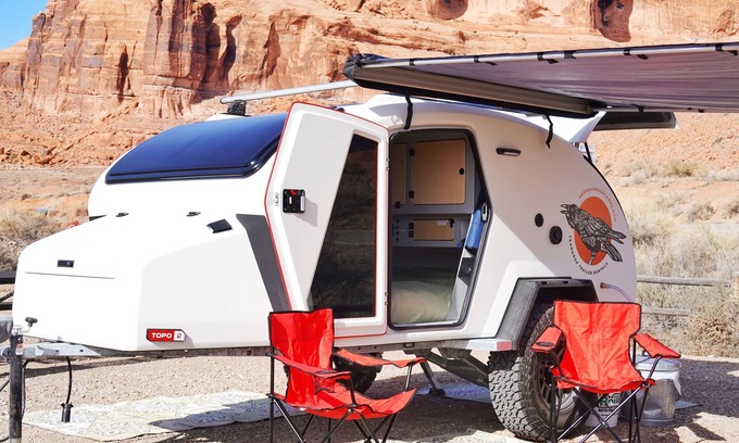 Moab Casa | Red Rock Base Camps Teardrop Trailer #2. Take your hotel room outside!