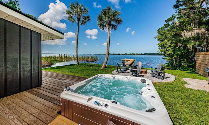 East Lake Casa | Reel Retreat | Lakefront Home with Hot Tub!