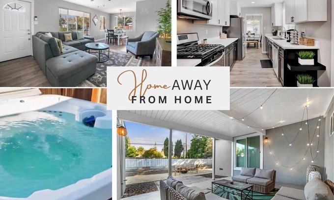 Stockton Casa | Refreshing 3 bedroom w/ Big Yard + Hot Tub + Garage Parking