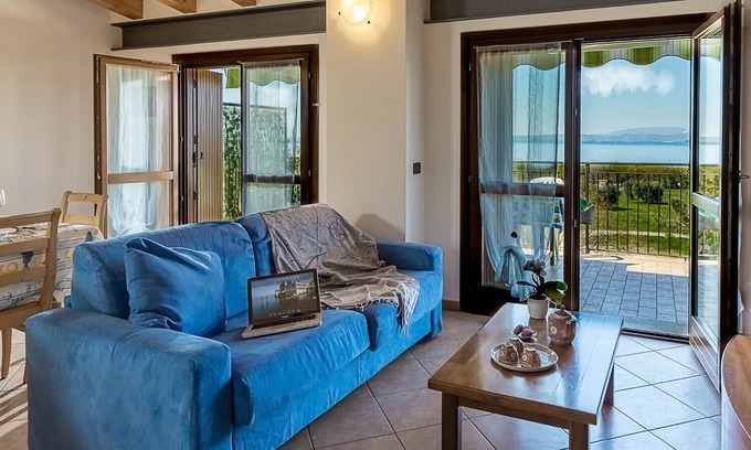 Pacengo Apartamento | Regarda - piso "Eden 3", wifi, clima, gran terraza con vista al lago
