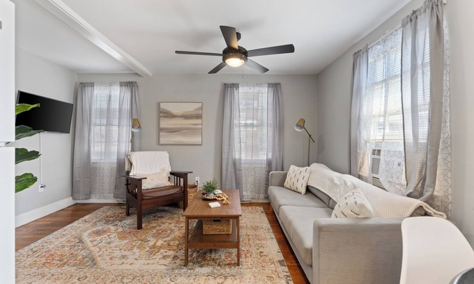 Old Town Fredericksburg Apartamento | Relax in a Big, Bright Apartment Above a Café