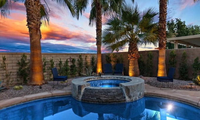 Indio Casa | Relaxing Desert Getaway: 3BR, Pool, Hot Tub