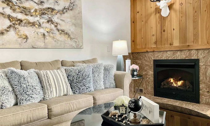 Harbor Springs Condominio | Relaxing Dog Friendly Resort Condo – Pool, Sauna & Year-Round Fun!