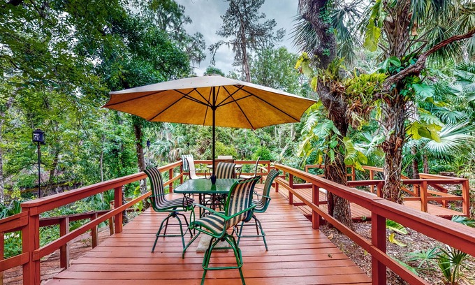 Bloomingdale Casa | Relaxing River House - Dock, Fireplace, & Firepit