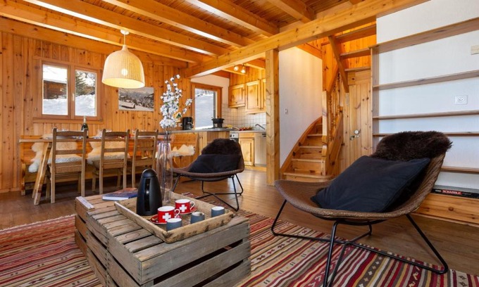 La Tzoumaz Chalet De Esquí | Relaxing Sauna Chalet for 6 persons SKI IN SKI OUT