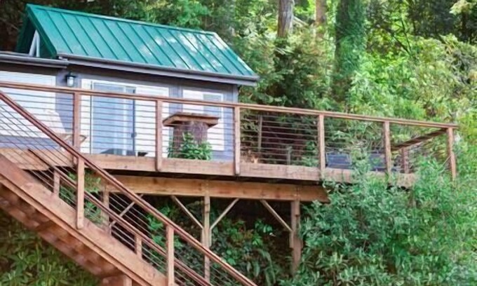 Lakeside Cabina | Remote 1 BR Lakefront Cabin. Features a King loft bed with lake views, private dock, and provided paddleboards/kayaks. Perfect for fishing, stargazing, and quiet nature escapes.