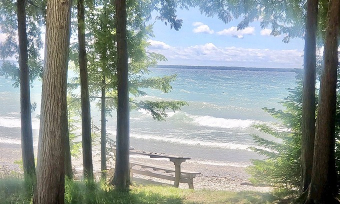Bois Blanc Island Cabaña | Remote cottage nestled along the shores of Lake Huron on Bois Blanc Island.