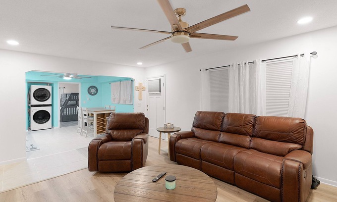 Belleview Cabaña | Renovated cottage with updated appliances, wood fireplace, & W/D - dogs-friendly