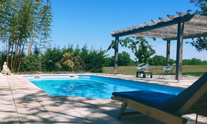 Bourg-de-Visa Casa | Renovated country house large intimate fenced park private swimming pool jacuzzi