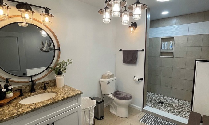 Hubbard Lake Cabina | Renovated former church! Round up your friends or family for a fun filled stay!