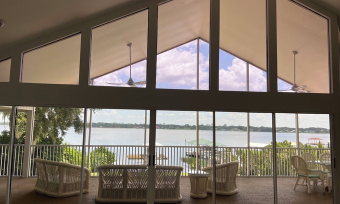 Lake Placid Casa | Renovated Lakefront, 4 Bdrms, 3 Bath, Dock, Sunset Views, Huge Screened Porch