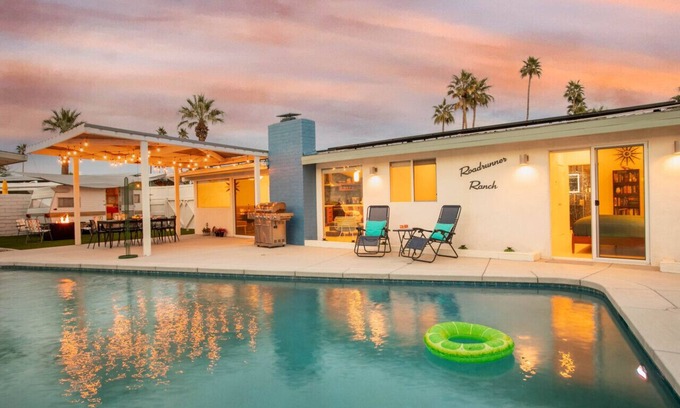 Magnesia Falls Cove Casa | Renovated Mid-Century Home w/Pool & Vintage Camper