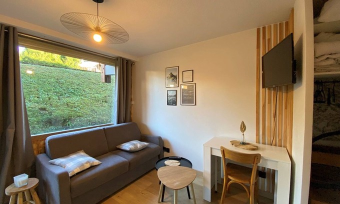 Cohennoz Apartamento | Estudio renovado 4 pers. con terraza y parking, Crest-Voland