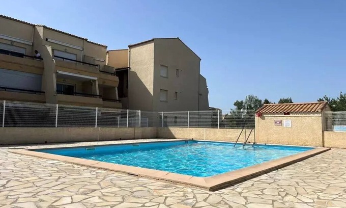 Marseillan Plage Apartamento | Residence Clos Des Pins Ii (d - In residence with swimming pool