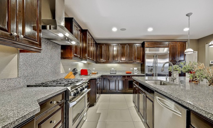 Spring Valley Casa | Resort-style home + guesthouse with private pool, hot tub, bar, & mountain views