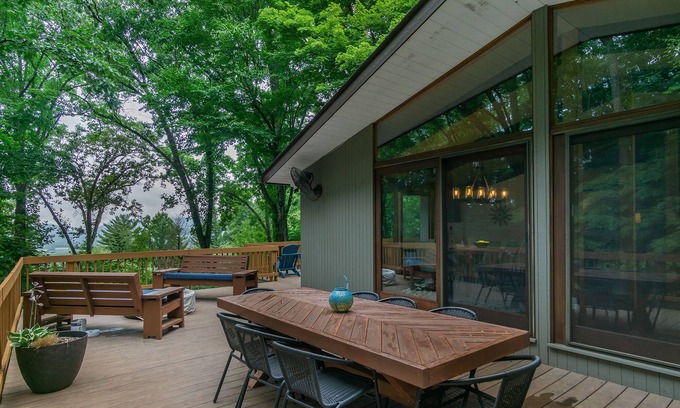 Fairview Casa | Retro Metro Deck House | MCM Gem with Hot Tub & Spectacular Views!