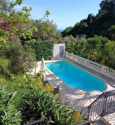 Menton Apartamento | Rez de villa avec piscine