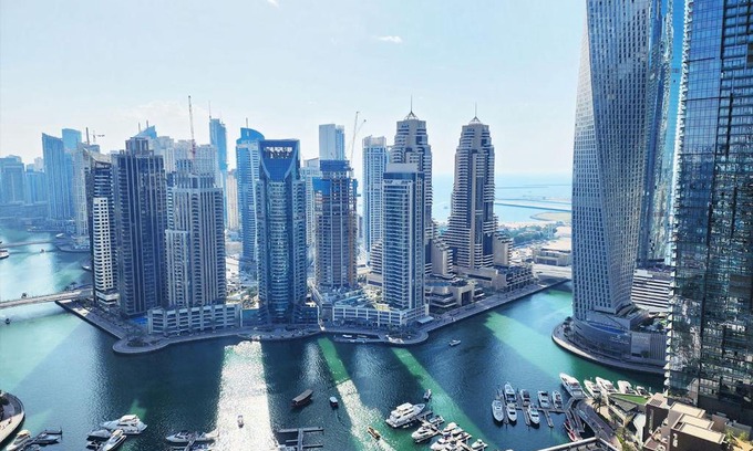 Dubai Marina Apartamento | RH- Luxurious penthouse, Marina View Duplex with Golf Course Vista