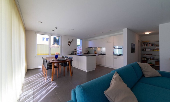 Wildhaus Apartamento | Rietgarten - 4.5-room garden flat with mountain view