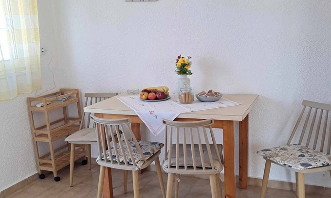 Milatos Beach Apartamento | Right on the beach, panoramic sea view, mountain view, family friendly