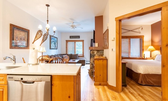 River Run Condominio | 1 dormitorio en River Run Village, vistas a la montaña, paseo a la góndola
