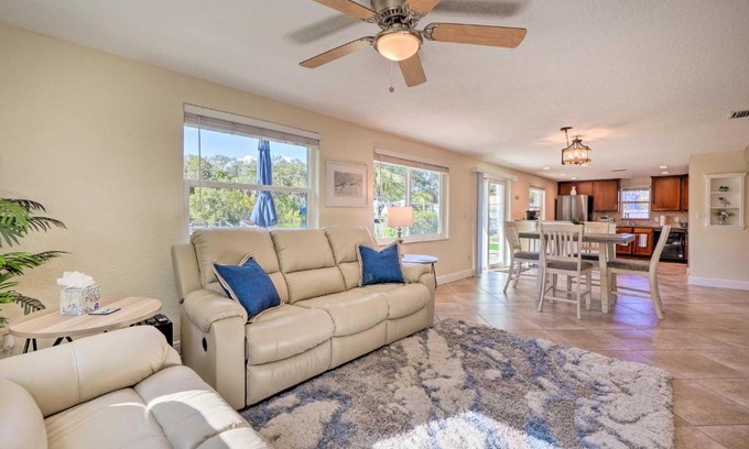 New Port Richey Casa | Riverfront Home with Putting Green and Boat Dock!