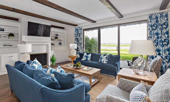 Sea Island Casa | Riverfront, Luxurious, Recently Renovated Home—2 Blks to Beach Club & Cloister