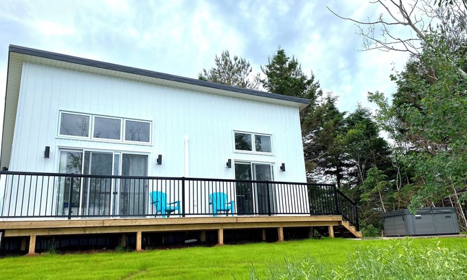 Alberton Cabaña | Rivers End Retreat located on cascumpec river. Private hot tub and bunk house.