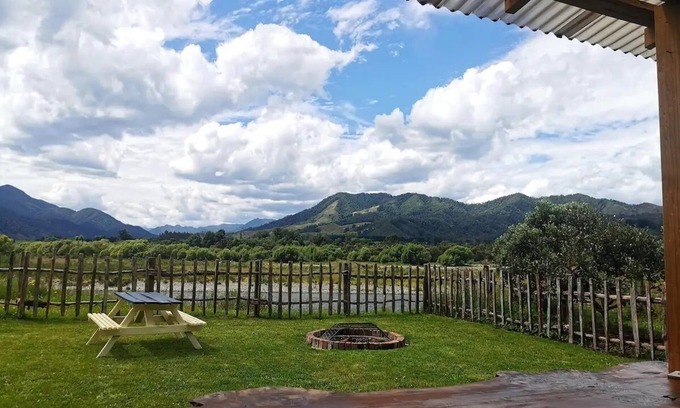 Murchison Casa | Riverside Bedford Bus with stunning valley views.