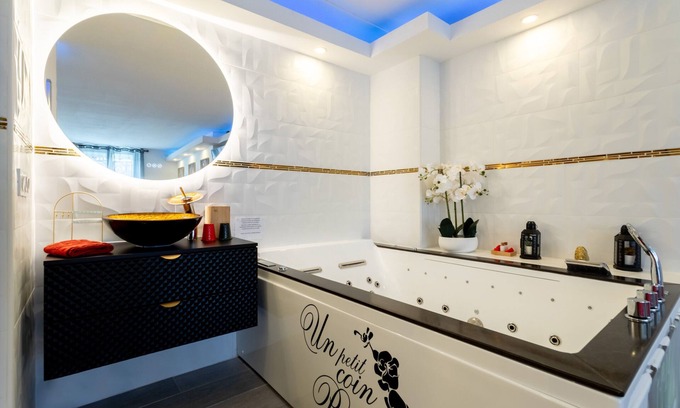 Saint-Assiscle Apartamento | Habitación romántica del amor - Jacuzzi de 2 plazas