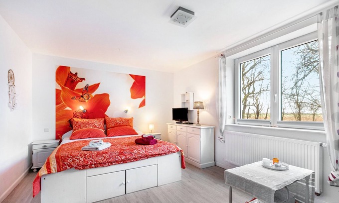 Cecilienkoog Apartamento | Habitación 'Feuer' en Reußenköge
