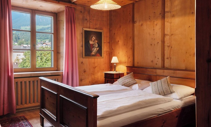 Sarntal Apartamento | Habitación 'Hirschen Maria' con vistas a la montaña, terraza compartida y Wi-Fi