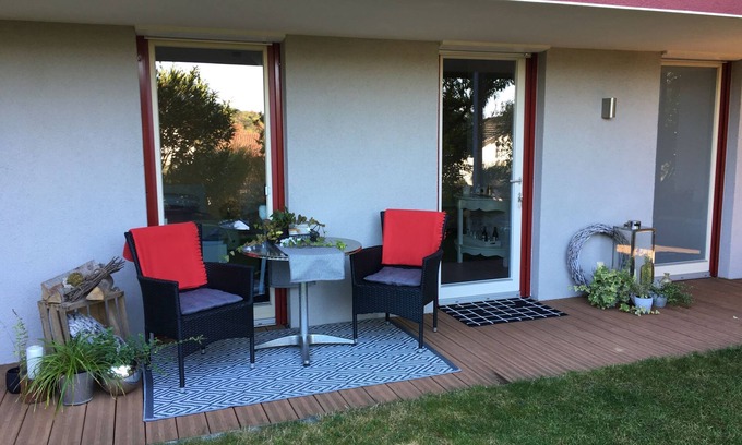 Weil der Stadt Apartamento | Habitación 'Hortensie' con terraza privada, jardín privado y Wi-Fi