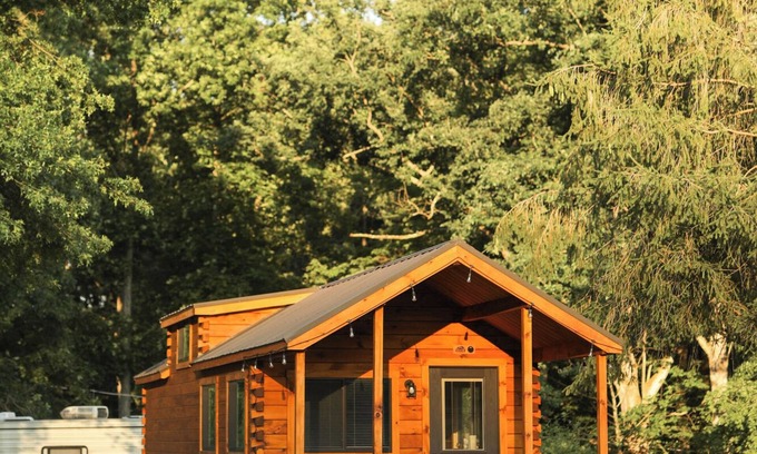 Gaines Cabina | Route 6 Campground presents: Tiny home | One Bedroom with loft