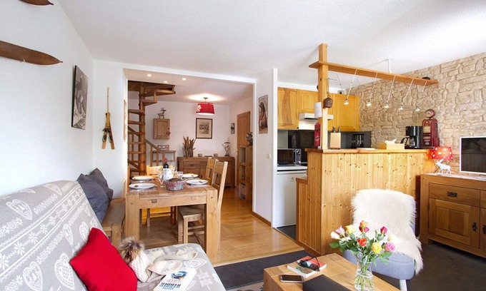 Mont-de-Lans Apartamento | Rte Petit Plan | Superbe studio + Balcon avec vue