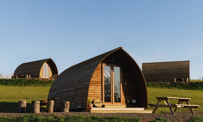 Cockburnspath Cabina | Estándar-Optional Hot Tub-Cabaña-Baño con ducha