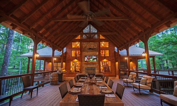 Broken Bow Cabina | Copper Spa Lodge (14 personas, 3 Masters, 1 habitación con literas, juegos, sala de vapor húmedo)